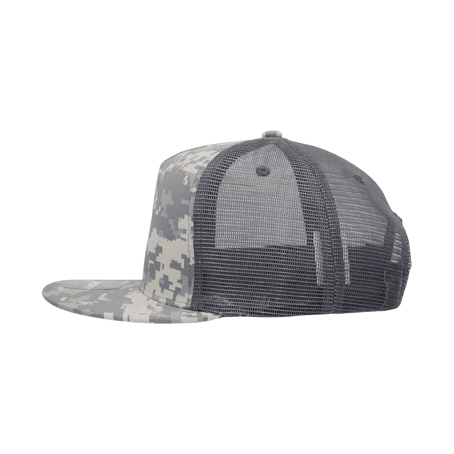 Decky 1040 Classic 5 Panel Cot. Trucker Cap - Army Digicam - Army Digicam / One Size Fits Most
