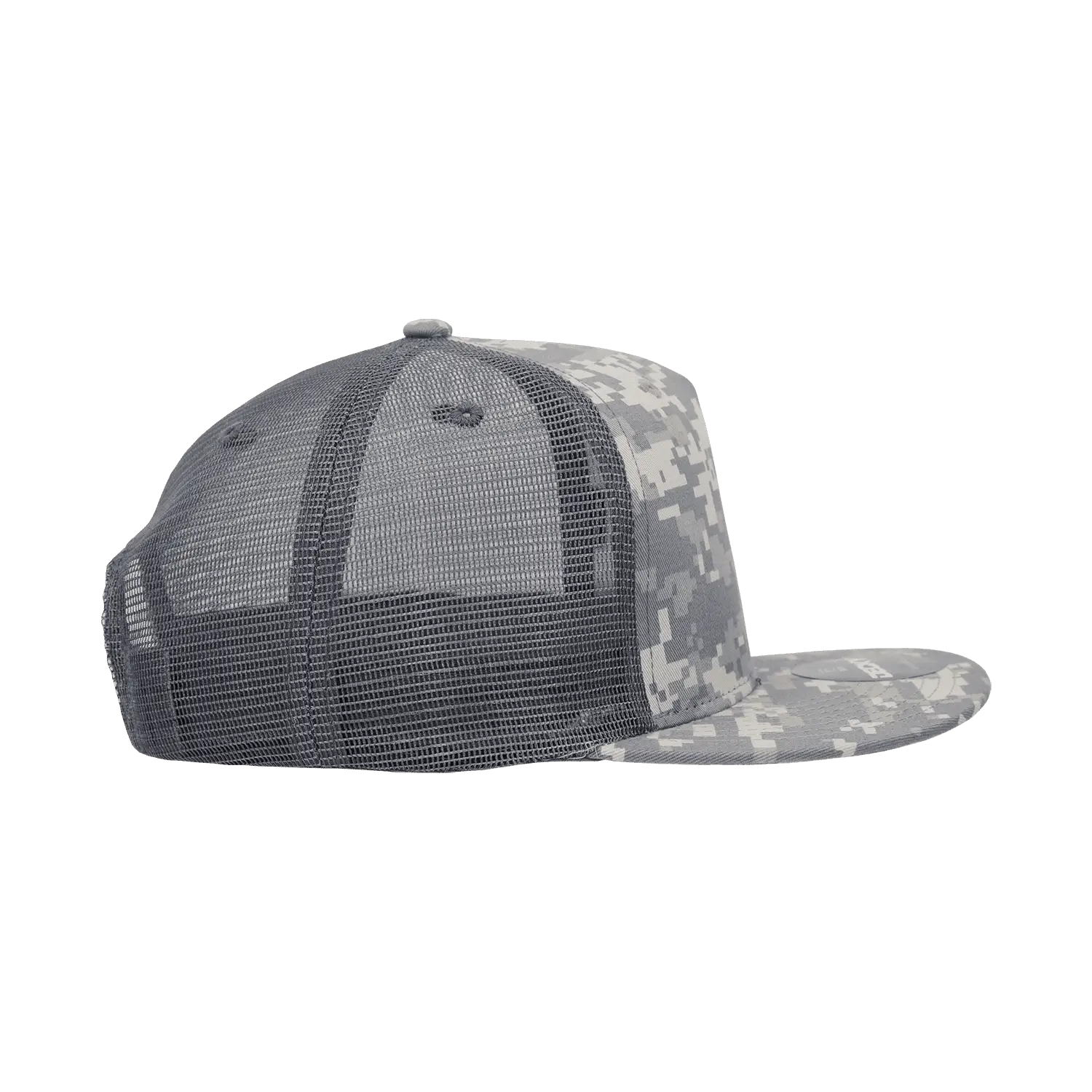Decky 1040 Classic 5 Panel Cot. Trucker Cap - Army Digicam - Army Digicam / One Size Fits Most