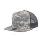 Decky 1040 Classic 5 Panel Cot. Trucker Cap - Army Digicam - Army Digicam / One Size Fits Most