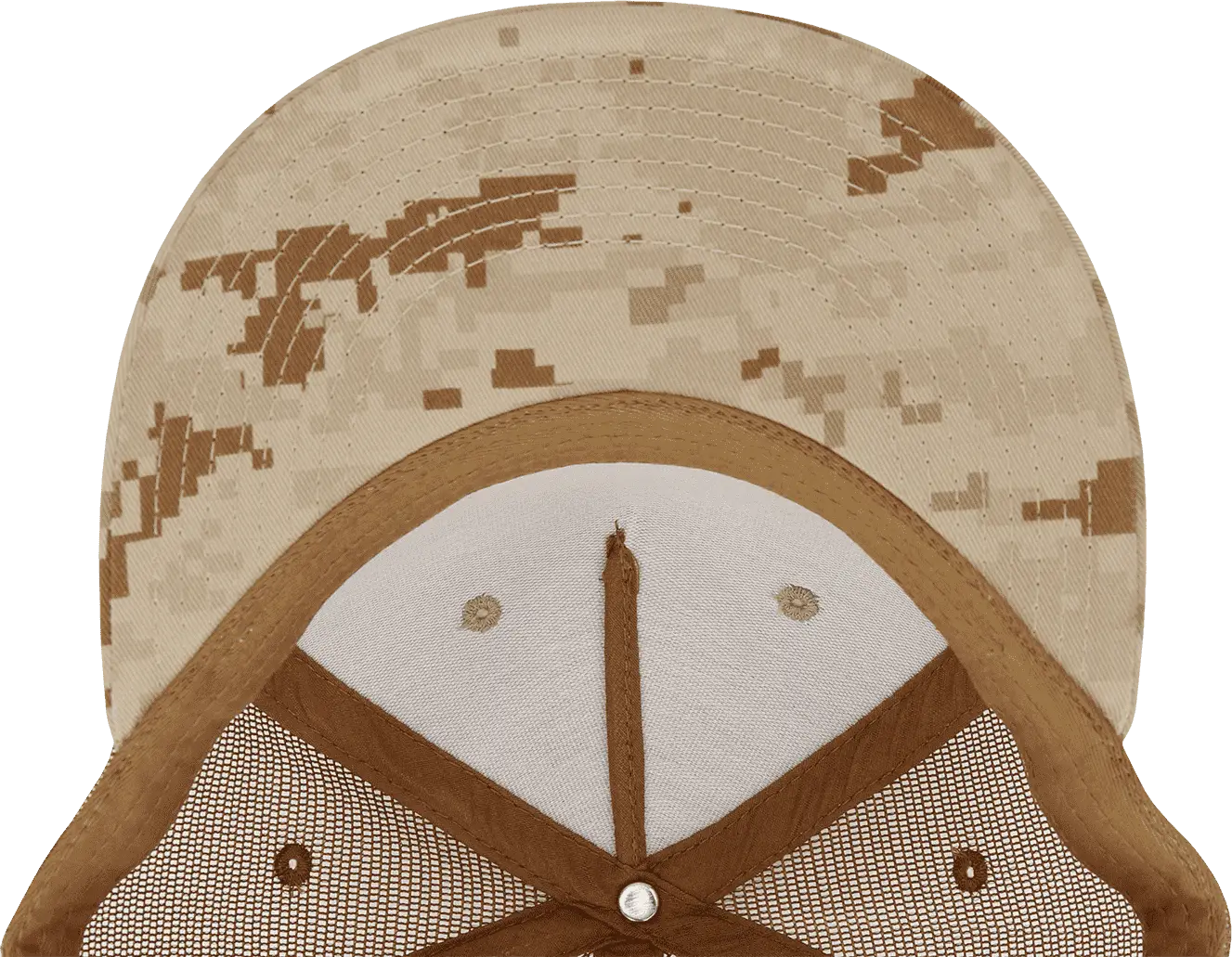 Decky 1040 Classic 5 Panel Cot. Trucker Cap - Desert Camo Brown - Desert Camo Brown / One Size Fits Most