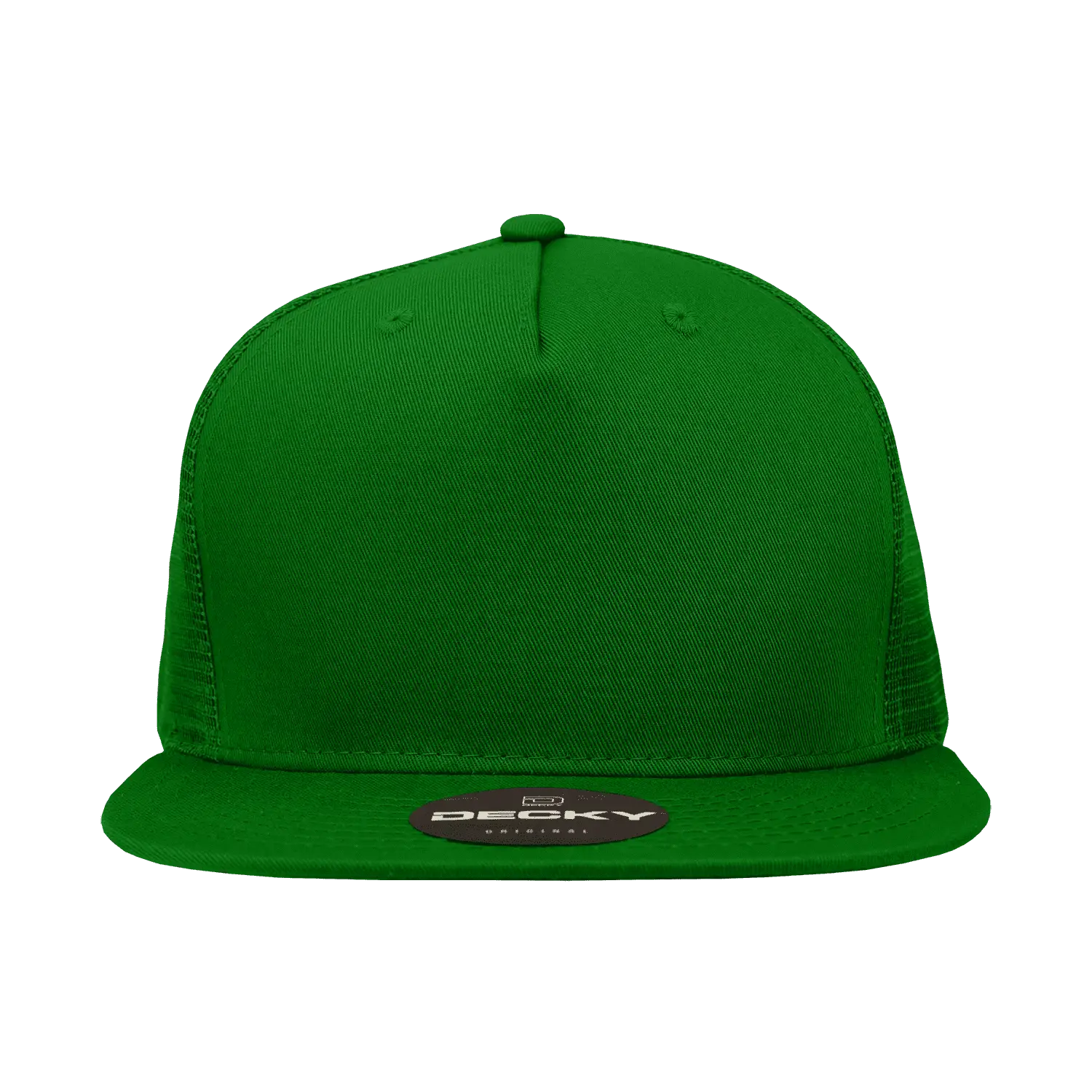 Decky 1040 Classic 5 Panel Cot. Trucker Cap - Kelly - Kelly / One Size Fits Most