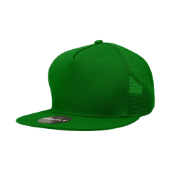Decky 1040 Classic 5 Panel Cot. Trucker Cap - Kelly - Kelly / One Size Fits Most