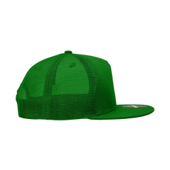 Decky 1040 Classic 5 Panel Cot. Trucker Cap - Kelly - Kelly / One Size Fits Most