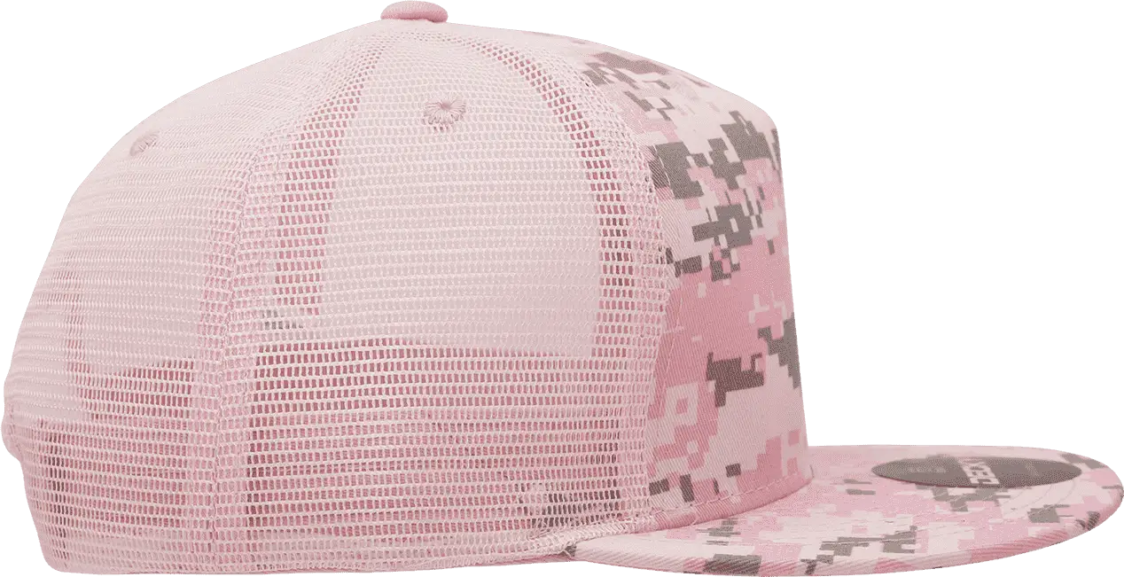 Decky 1040 Classic 5 Panel Cot. Trucker Cap - PKD Camo Pink - PKD Camo Pink / One Size Fits Most