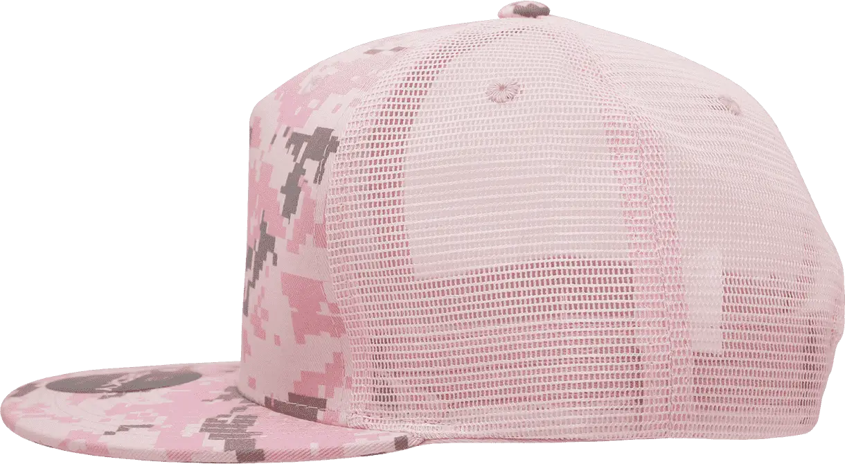 Decky 1040 Classic 5 Panel Cot. Trucker Cap - PKD Camo Pink - PKD Camo Pink / One Size Fits Most