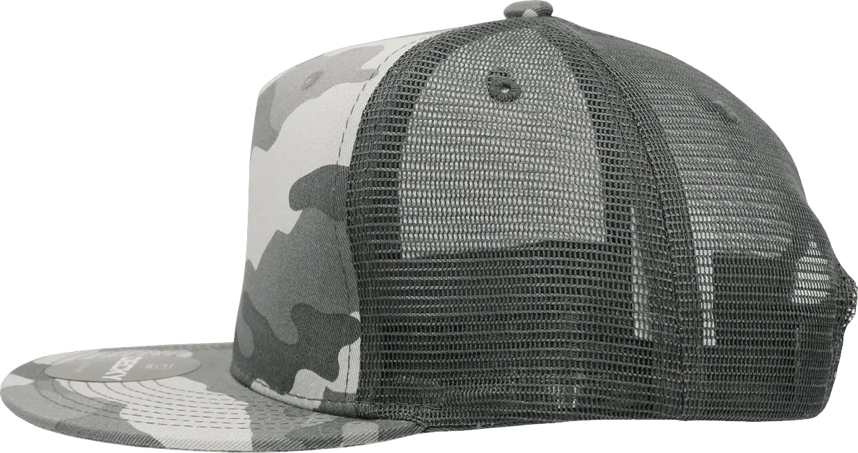 Decky 1040 Classic 5 Panel Cot. Trucker Cap - Urban Camo - Urban Camo / One Size Fits Most