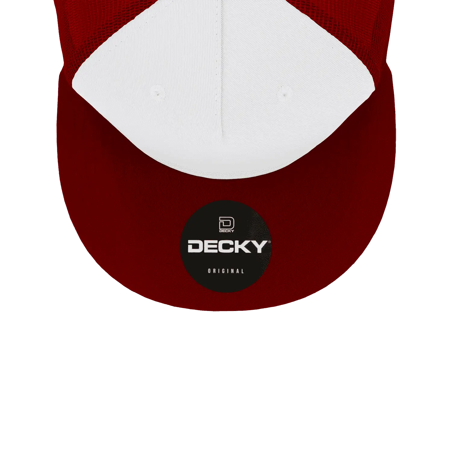 Decky 1040 Classic 5 Panel Trucker Cap White Cardinal White Cardinal / One Size Fits Most