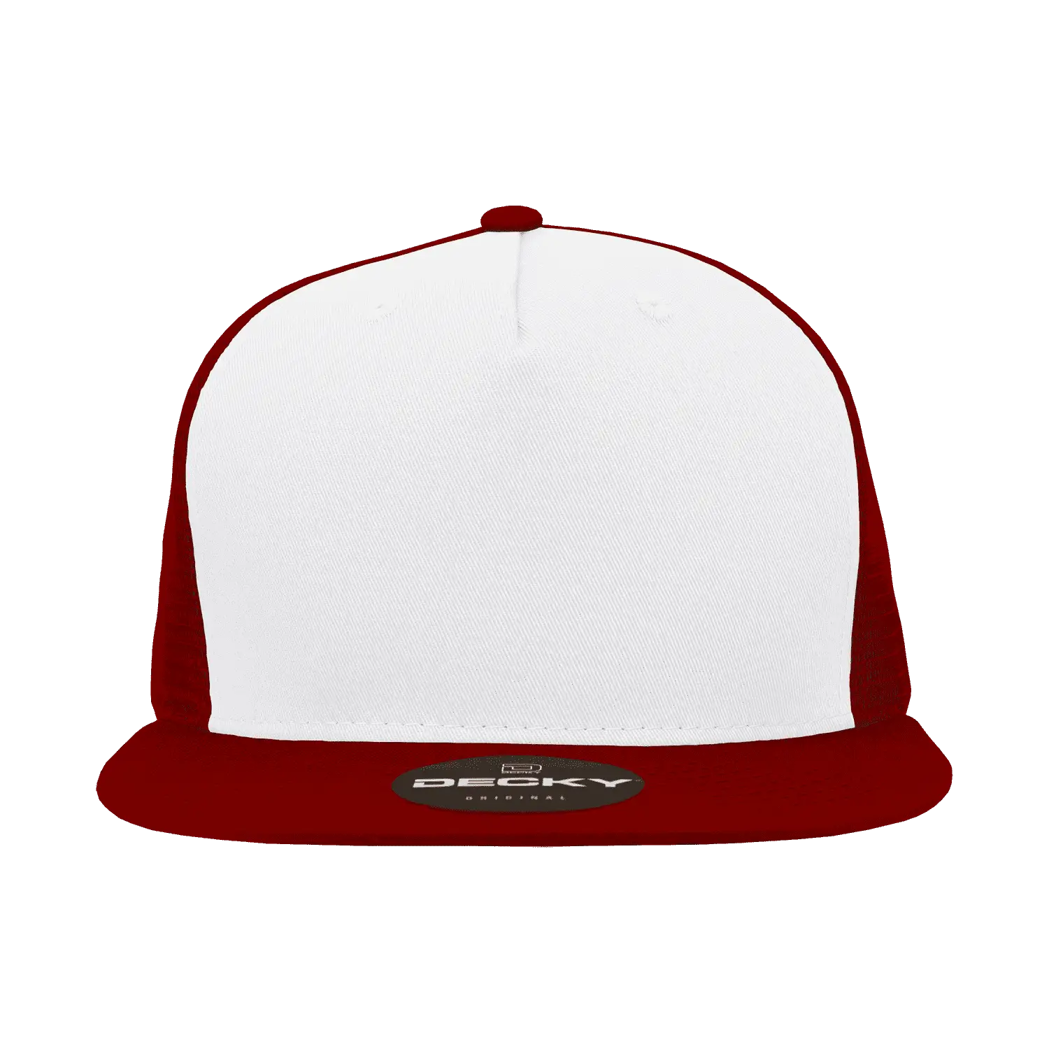 Decky 1040 Classic 5 Panel Trucker Cap White Cardinal White Cardinal / One Size Fits Most