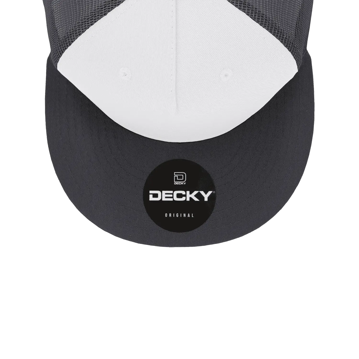 Decky 1040 Classic 5 Panel Trucker Cap - White Charcoal - White Dark Gray / One Size Fits Most