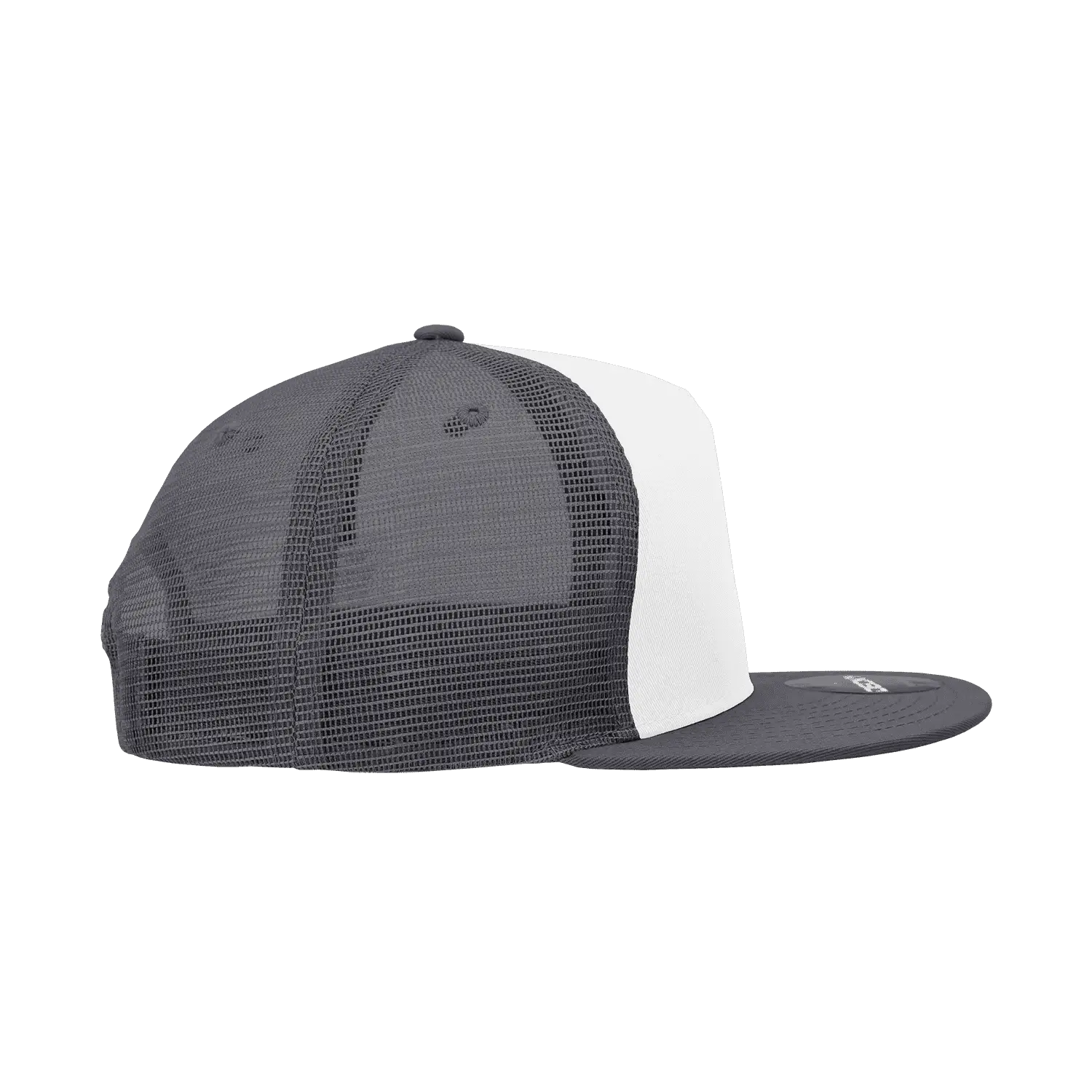 Decky 1040 Classic 5 Panel Trucker Cap - White Charcoal - White Dark Gray / One Size Fits Most