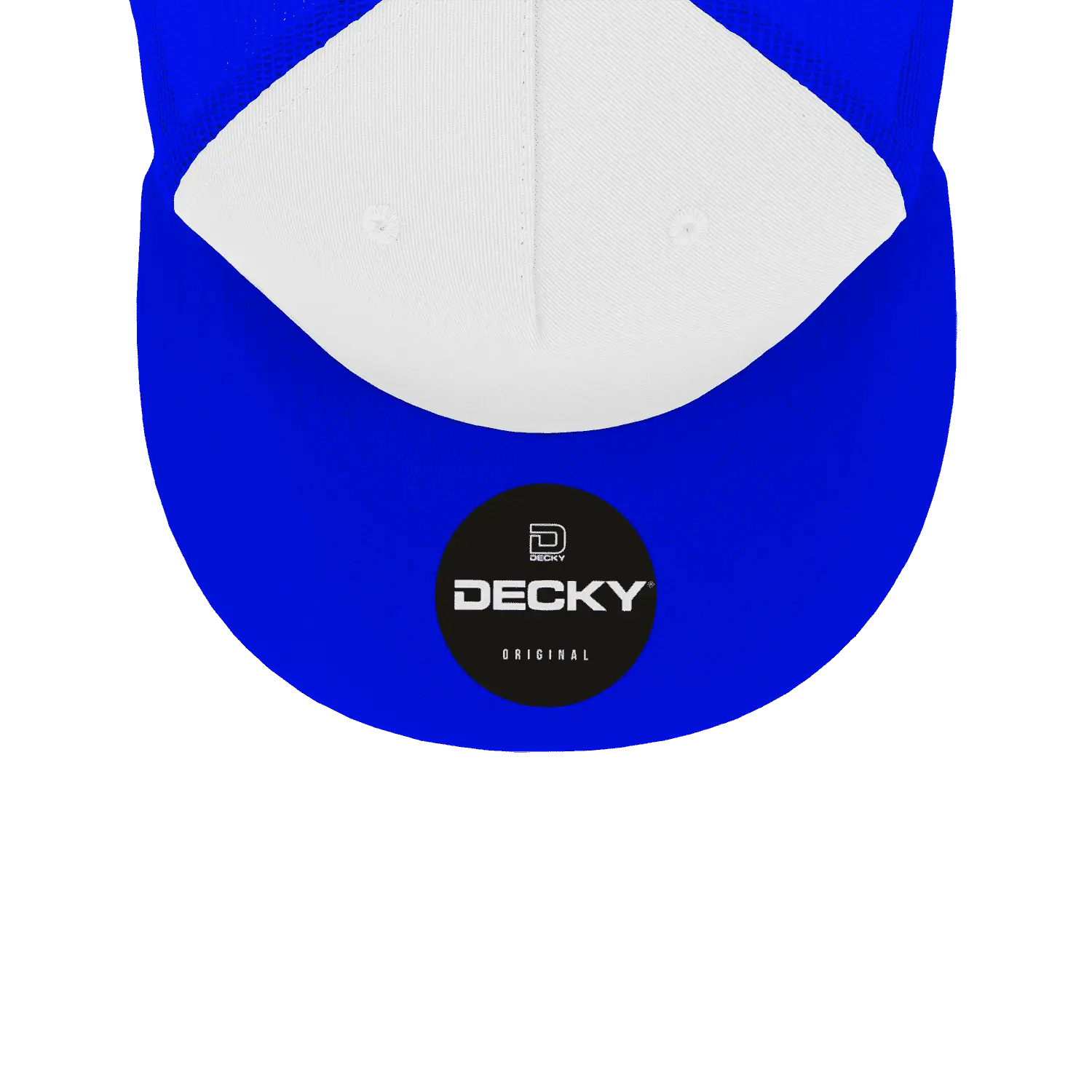 Decky 1040 Classic 5 Panel Trucker Cap - White Royal - White Royal / One Size Fits Most