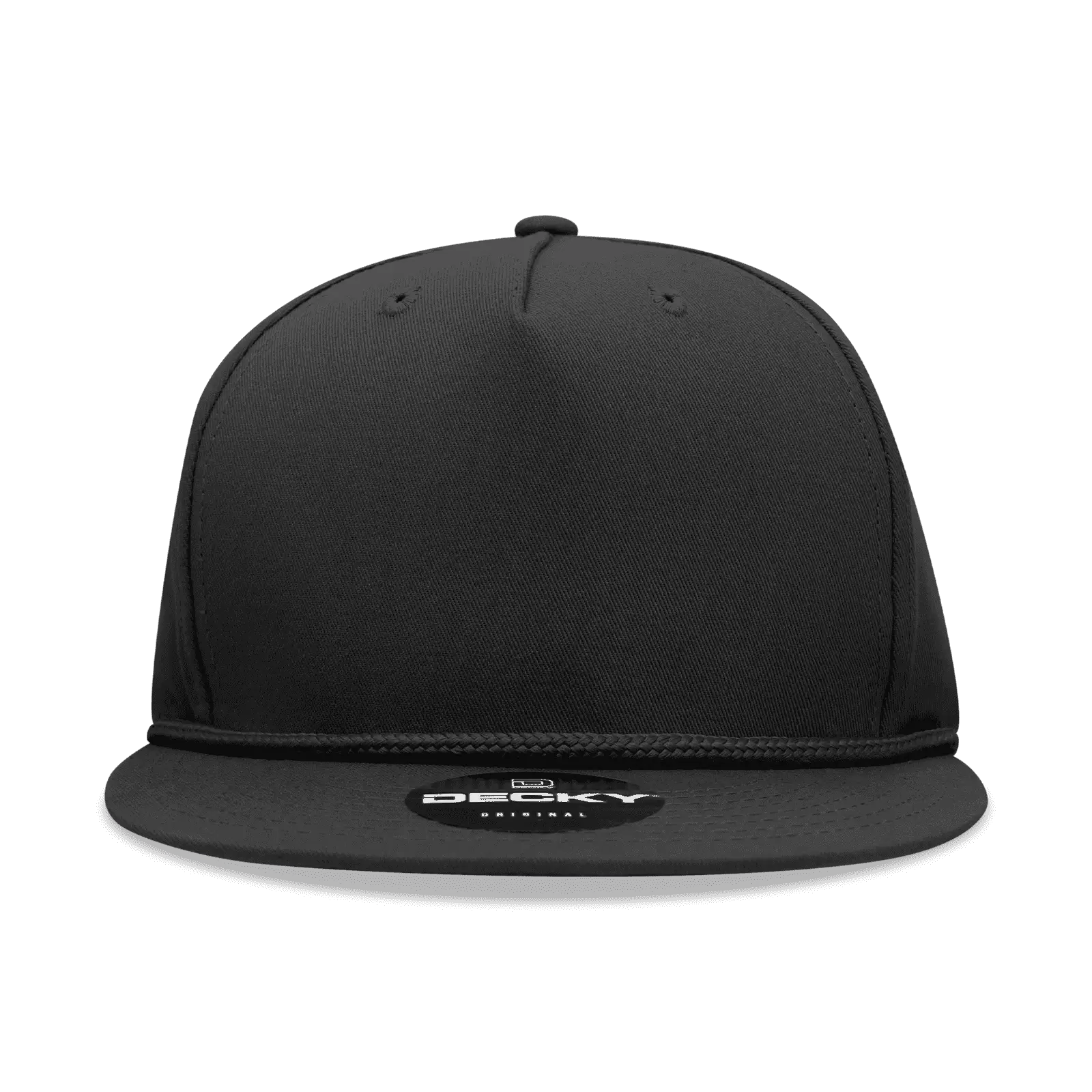 Decky 1041 Classic Flat Bill Golf Cap - Black - Black / One Size Fits Most