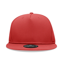 Decky 1041 Classic Flat Bill Golf Cap - Red - Red / One Size Fits Most