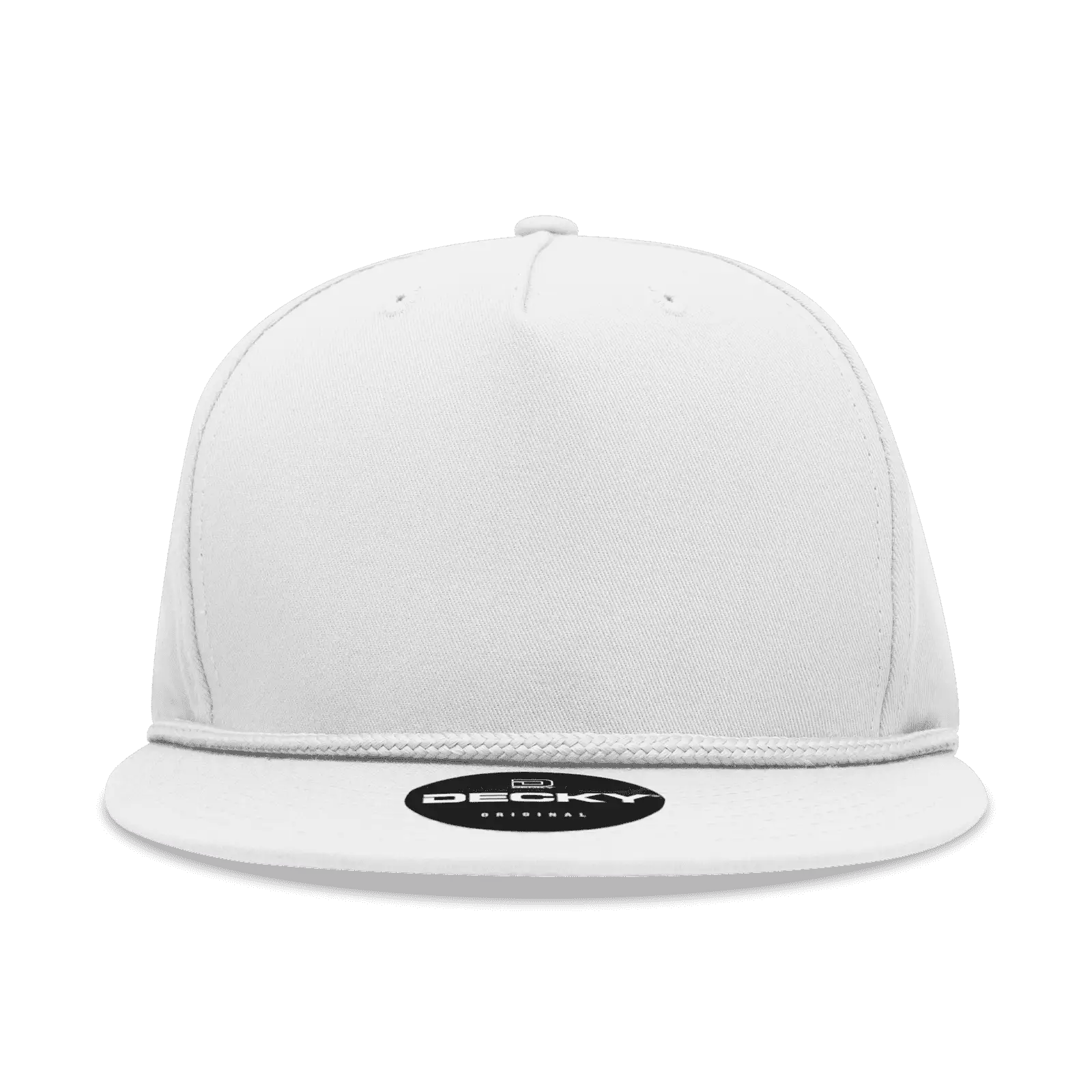 Decky 1041 Classic Flat Bill Golf Cap - White - White / One Size Fits Most