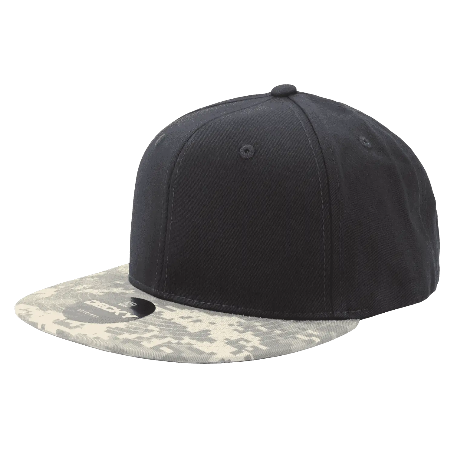 Decky 1047 Digital Camo Snapback Cap Army Digicam Black Army Digicam Black / One Size Fits Most