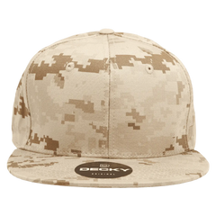 Decky 1047 Digital Camo Snapback Cap - Desert Camo - Tan / One Size Fits Most