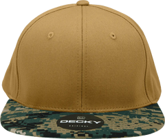 Decky 1047 Digital Camo Snapback Cap - MCU Camo Coyote - MCU Camo Coyote / One Size Fits Most