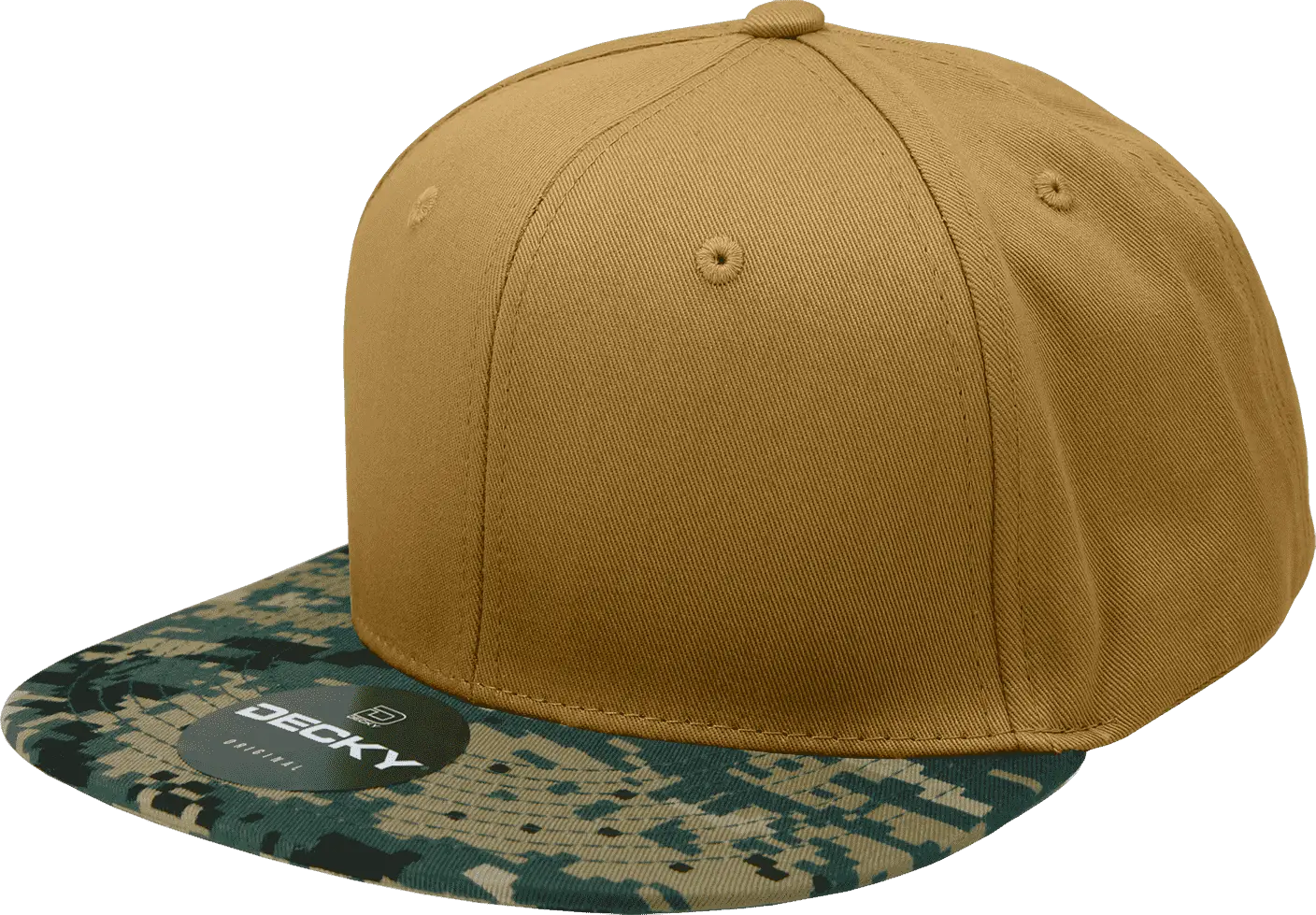 Decky 1047 Digital Camo Snapback Cap - MCU Camo Coyote - MCU Camo Coyote / One Size Fits Most