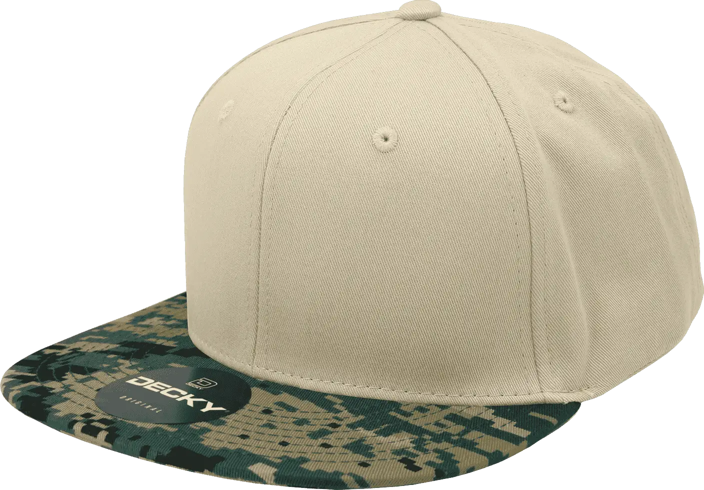 Decky 1047 Digital Camo Snapback Cap - MCU Camo Khaki - MCU Camo Khaki / One Size Fits Most