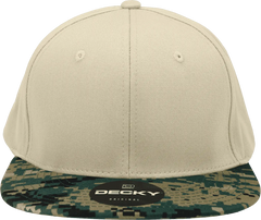 Decky 1047 Digital Camo Snapback Cap - MCU Camo Khaki - MCU Camo Khaki / One Size Fits Most