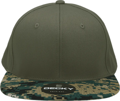 Decky 1047 Digital Camo Snapback Cap - MCU Camo Olive - MCU Camo Olive / One Size Fits Most
