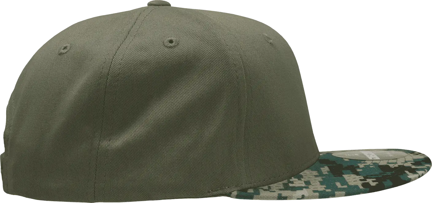 Decky 1047 Digital Camo Snapback Cap - MCU Camo Olive - MCU Camo Olive / One Size Fits Most