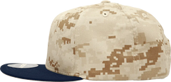 Decky 1047 Digital Camo Snapback Cap - Navy Desert Camo - Navy Desert Camo / One Size Fits Most
