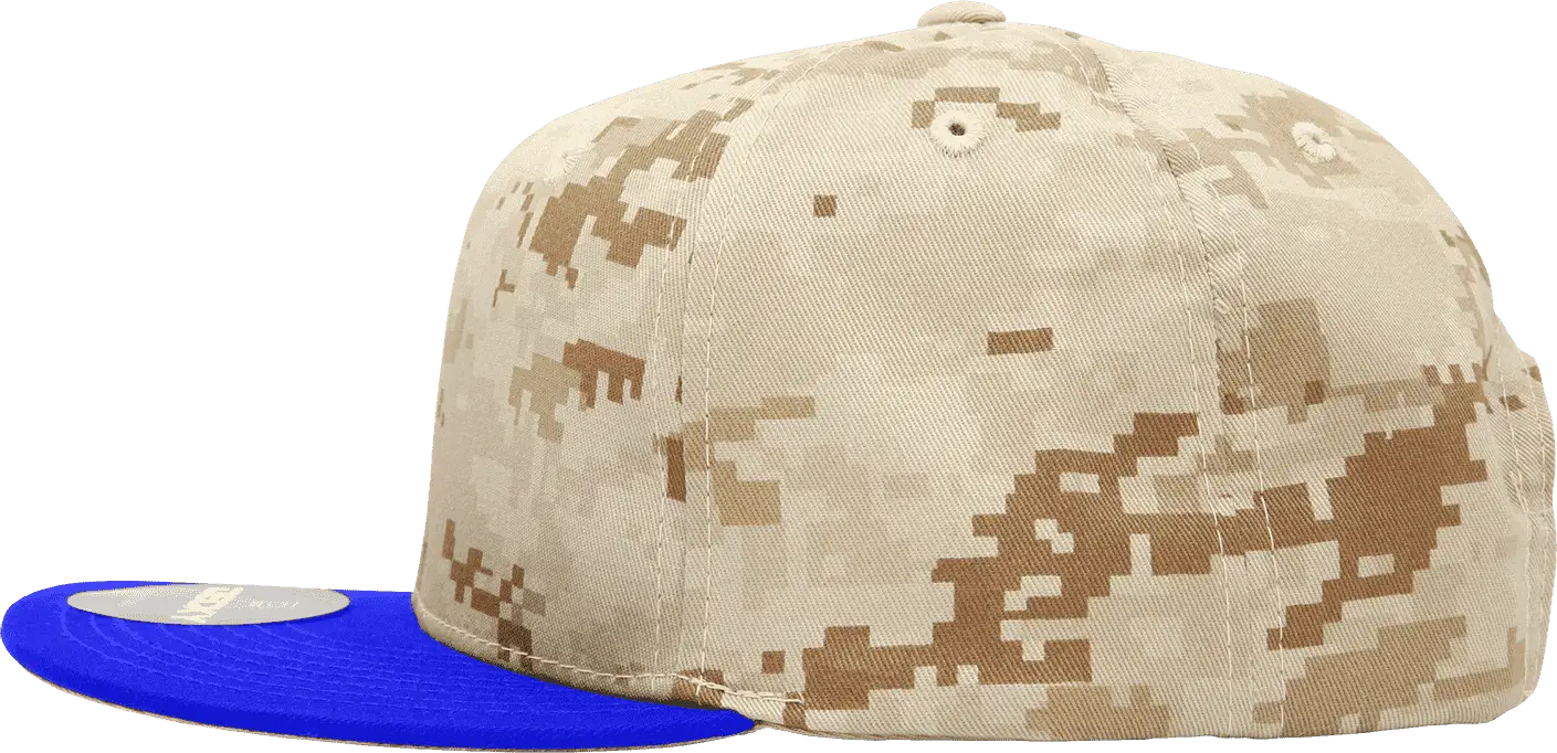 Decky 1047 Digital Camo Snapback Cap - Royal Desert Camo - Royal Desert Camo / One Size Fits Most