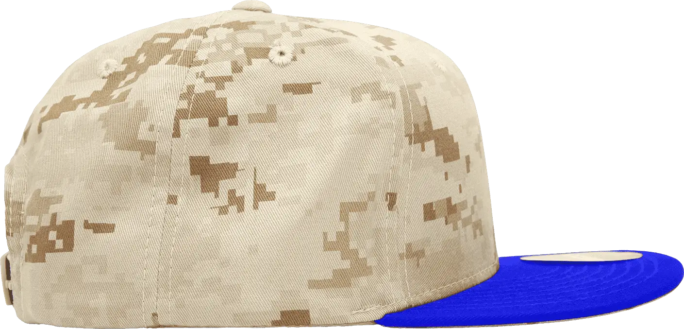 Decky 1047 Digital Camo Snapback Cap - Royal Desert Camo - Royal Desert Camo / One Size Fits Most