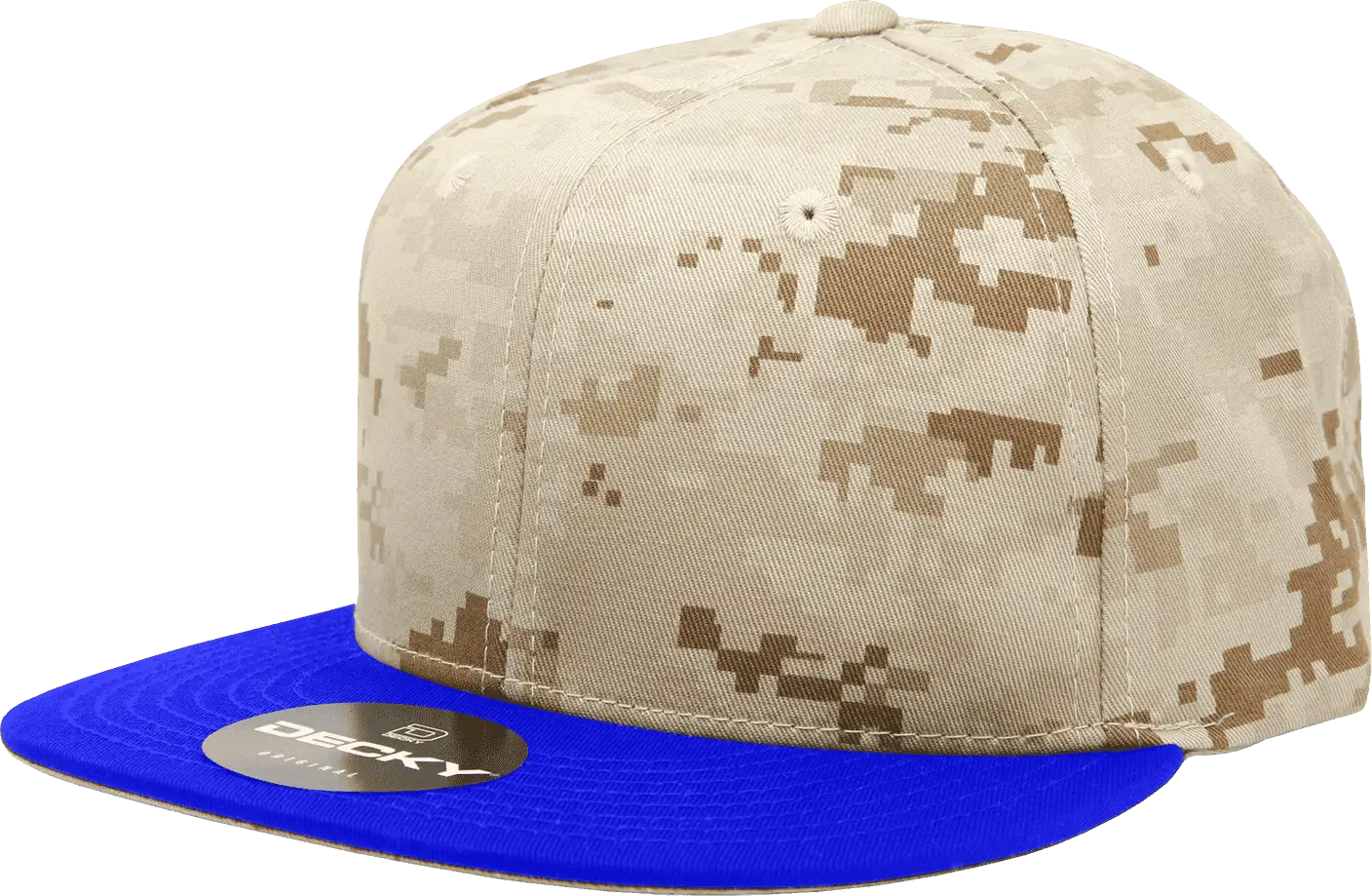 Decky 1047 Digital Camo Snapback Cap Royal Desert Camo Royal Desert Camo / One Size Fits Most