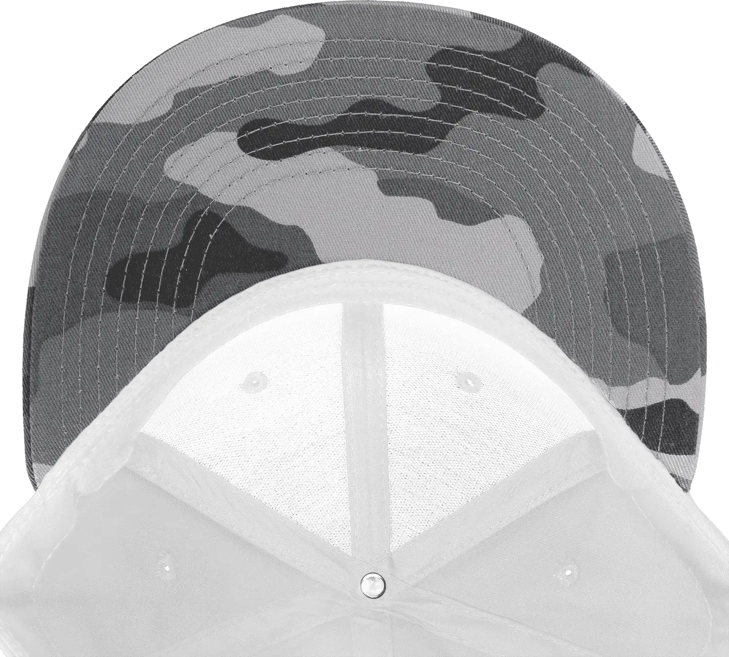 Decky 1047 Digital Camo Snapback Cap - Urban Camo White - Urban Camo White / One Size Fits Most