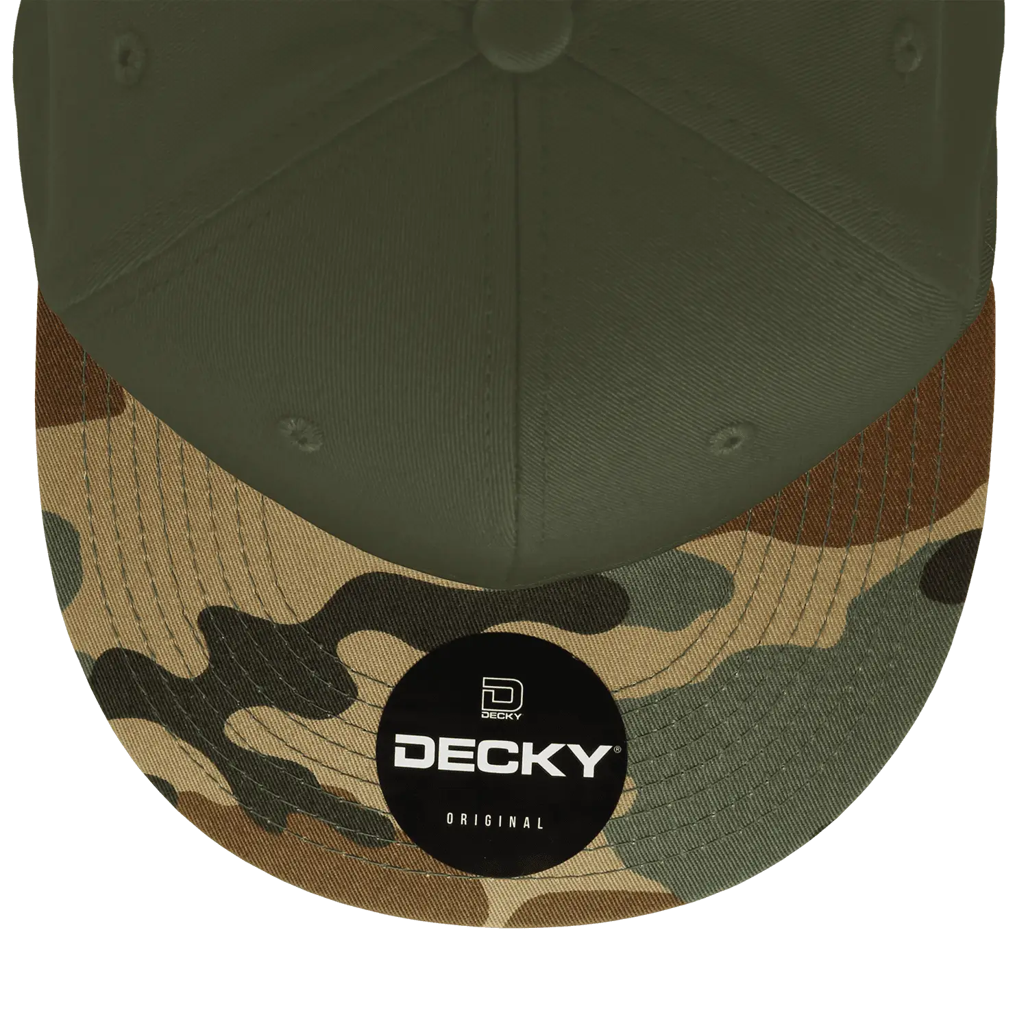 Decky 1047 Digital Camo Snapback Cap - Woodland Olive - Woodland Olive / One Size Fits Most