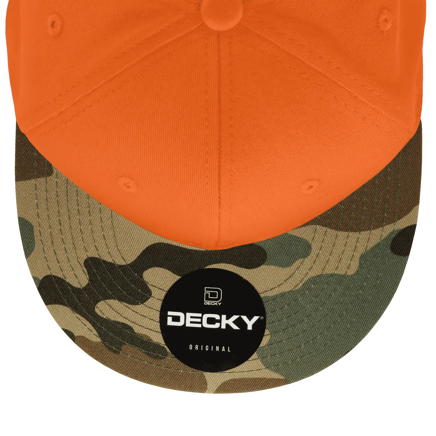 Decky 1047 Digital Camo Snapback Cap - Woodland Orange - Woodland Orange / One Size Fits Most