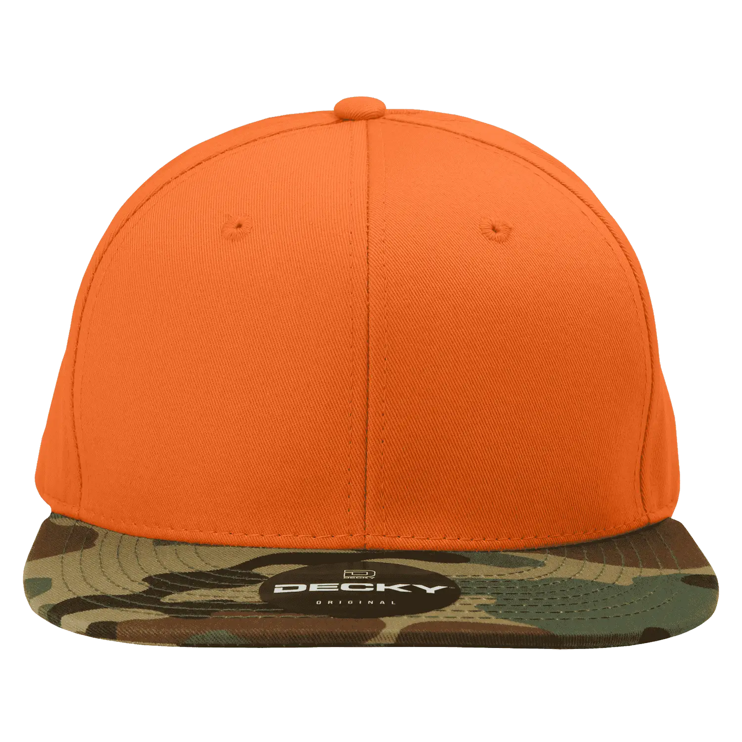 Decky 1047 Digital Camo Snapback Cap - Woodland Orange - Woodland Orange / One Size Fits Most