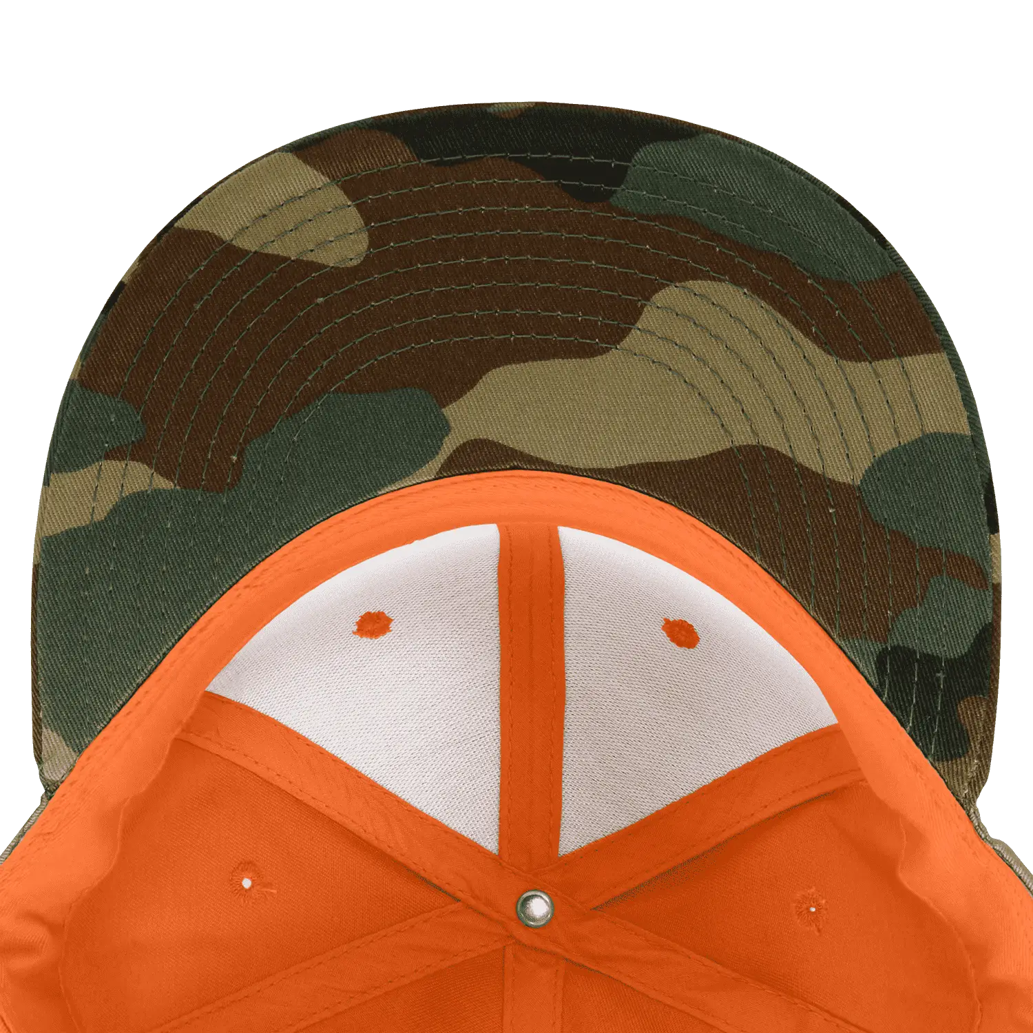 Decky 1047 Digital Camo Snapback Cap - Woodland Orange - Woodland Orange / One Size Fits Most