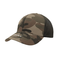 Decky 1048 Camo Curve Bill Baseball Cap Woodland Camo Black Muti Color / One Size Fits Most