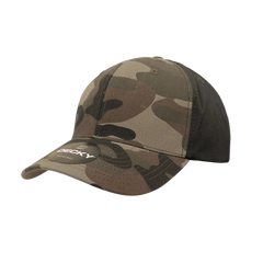 Decky 1048 Camo Curve Bill Baseball Cap Woodland Camo Black Muti Color / One Size Fits Most