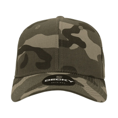 Decky 1048 Camo Curve Bill Baseball Cap Woodland Camo Woodland Camo / One Size Fits Most