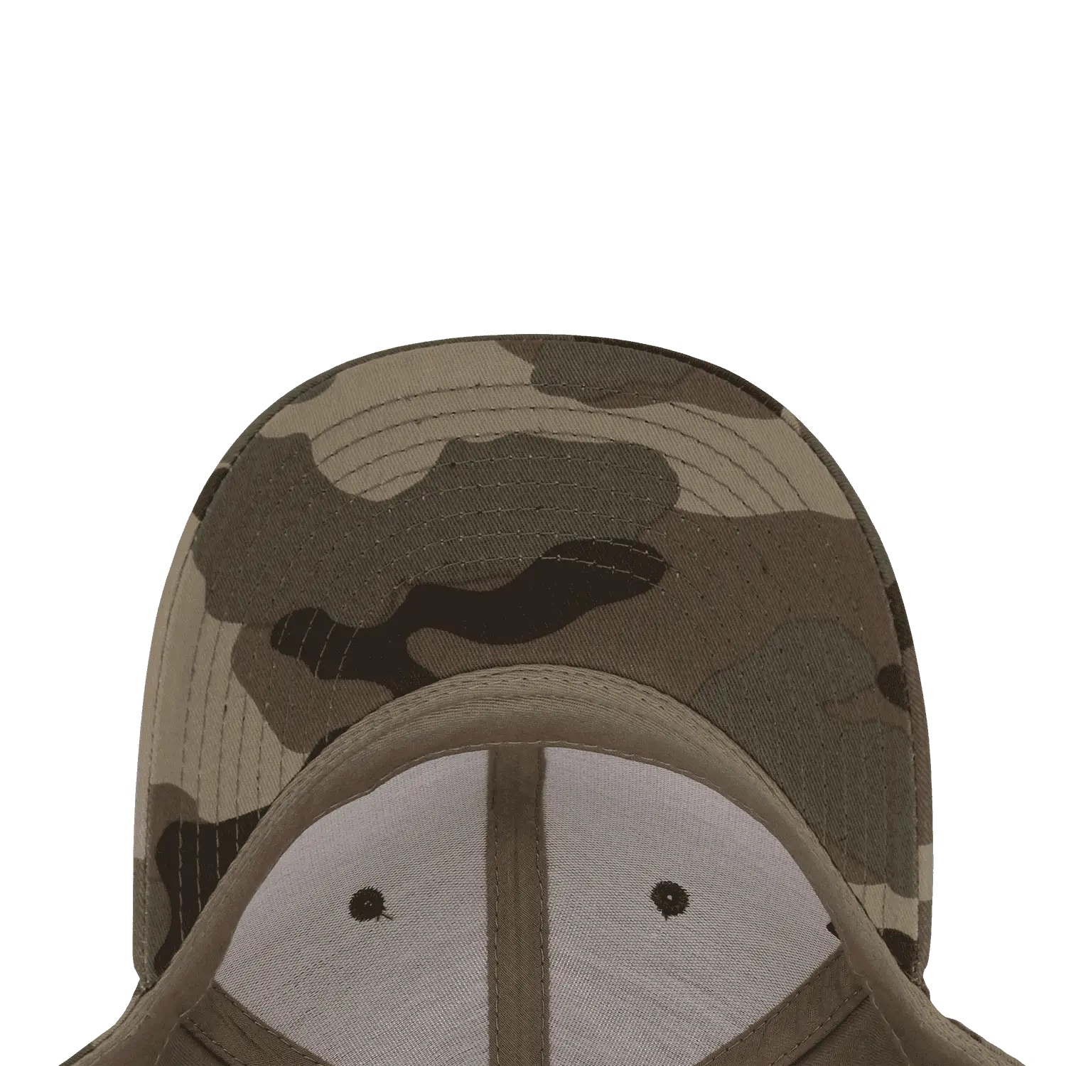 Decky 1048 Camo Curve Bill Baseball Cap - Woodland Camo - Woodland Camo / One Size Fits Most