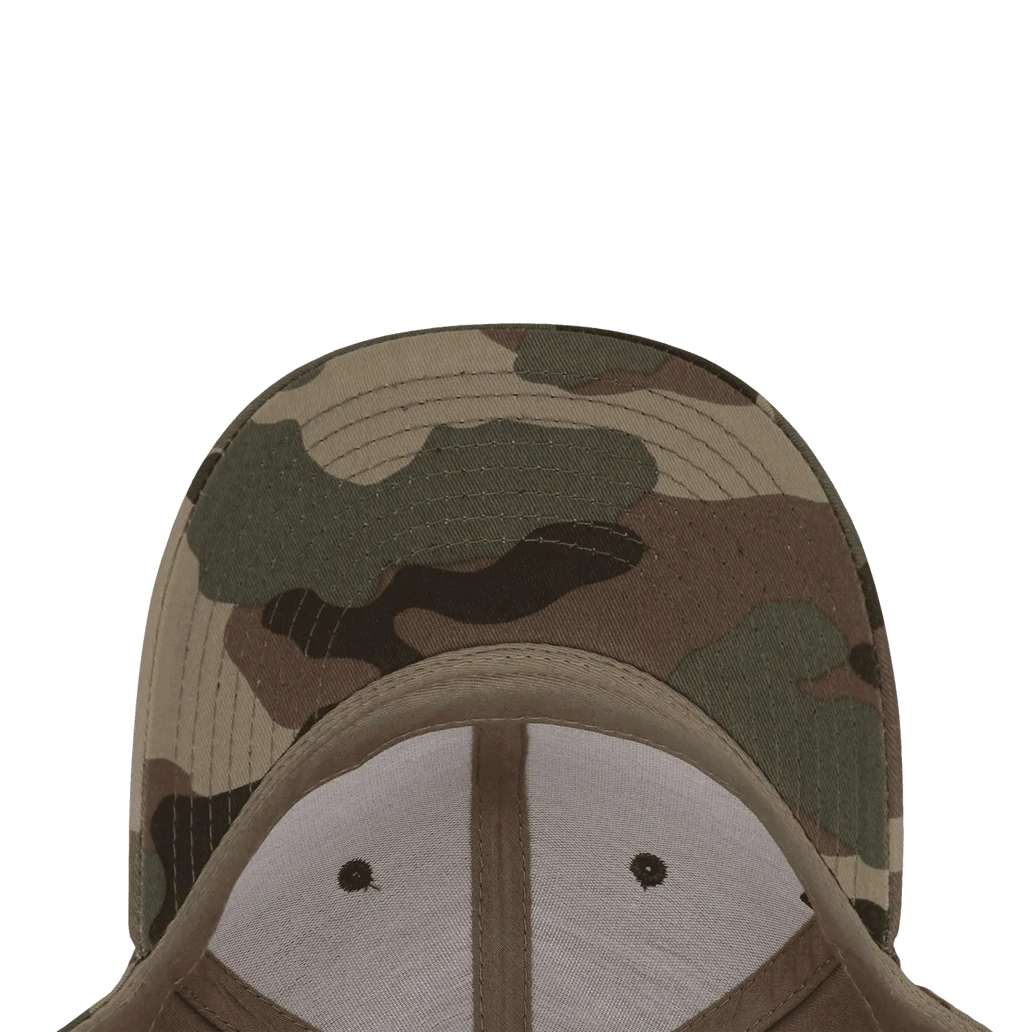 Decky 1048 Camo Curve Bill Baseball Cap - Woodland Camo Olive - Woodland Olive / One Size Fits Most