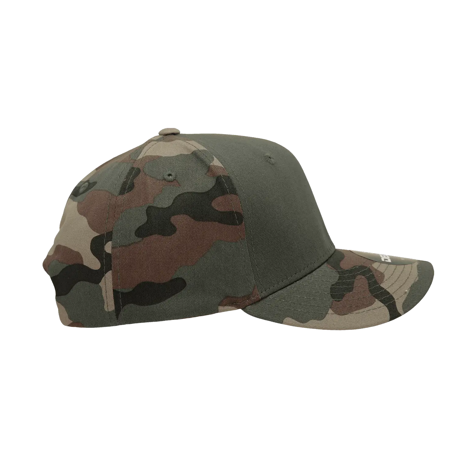 Decky 1048 Camo Curve Bill Baseball Cap - Woodland Camo Olive - Woodland Olive / One Size Fits Most