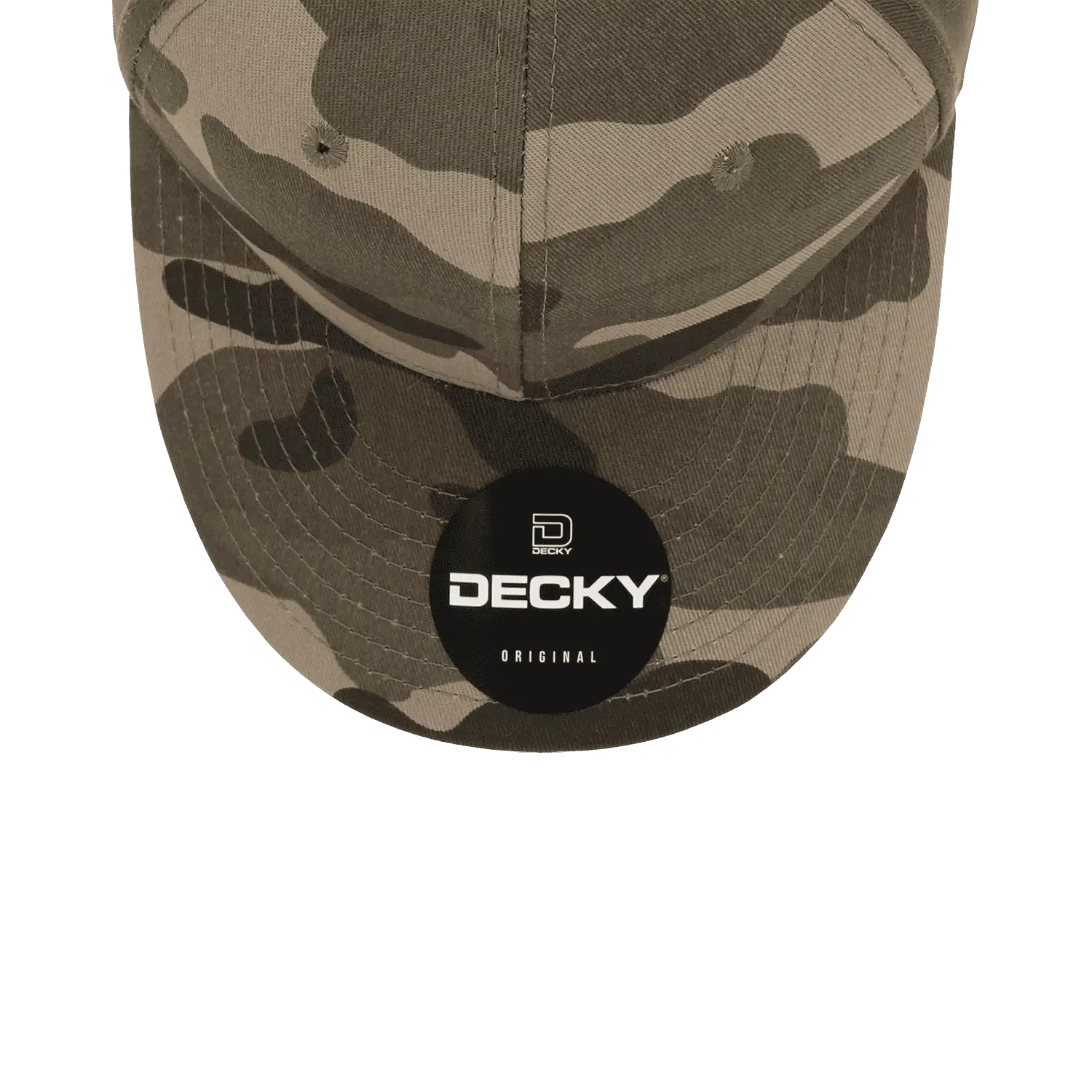 Decky 1048 Camo Curve Bill Baseball Cap Woodland Olive Woodland Olive / One Size Fits Most