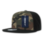 Decky 1049 Camo Cotton Snapback Cap Black Woodland Camo Black Woodland Black / One Size Fits Most