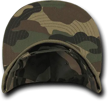 Decky 1049 Camo Cotton Snapback Cap - Black Woodland Camo - Black Woodland / One Size Fits Most