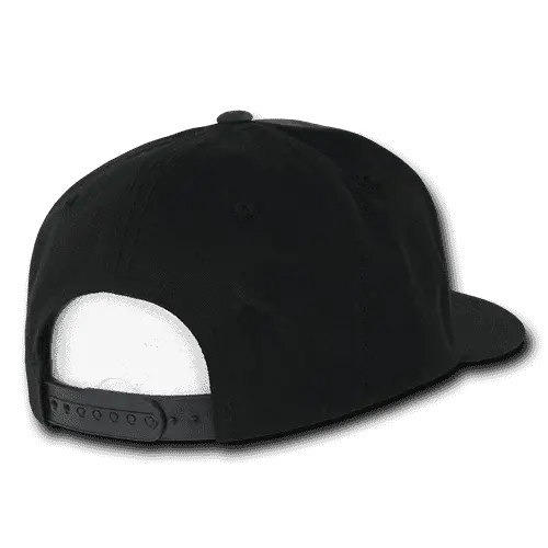 Decky 1049 Camo Cotton Snapback Cap - Black Woodland Camo Black - Woodland Black / One Size Fits Most