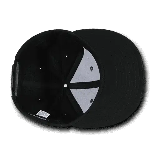 Decky 1049 Camo Cotton Snapback Cap - Black Woodland Camo Black - Woodland Black / One Size Fits Most