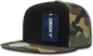 Decky 1049 Camo Cotton Snapback Cap - Black Woodland Camo - Black Woodland / One Size Fits Most