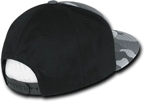 Decky 1049 Camo Cotton Snapback Cap - Urban Camo Black - Urban Camo Black / One Size Fits Most