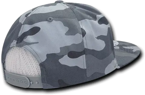 Decky 1049 Camo Cotton Snapback Cap - Urban Camo - Urban Camo / One Size Fits Most