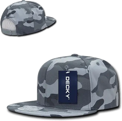 Decky 1049 Camo Cotton Snapback Cap - Urban Camo - Urban Camo / One Size Fits Most